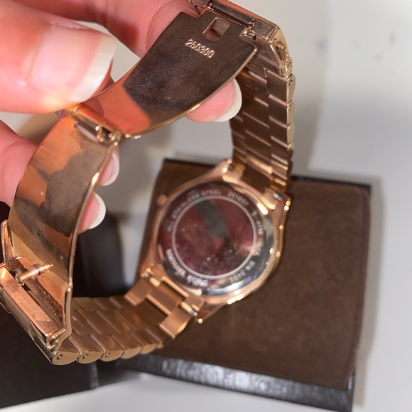 Michael Kors Blue Face Rose Gold Watch